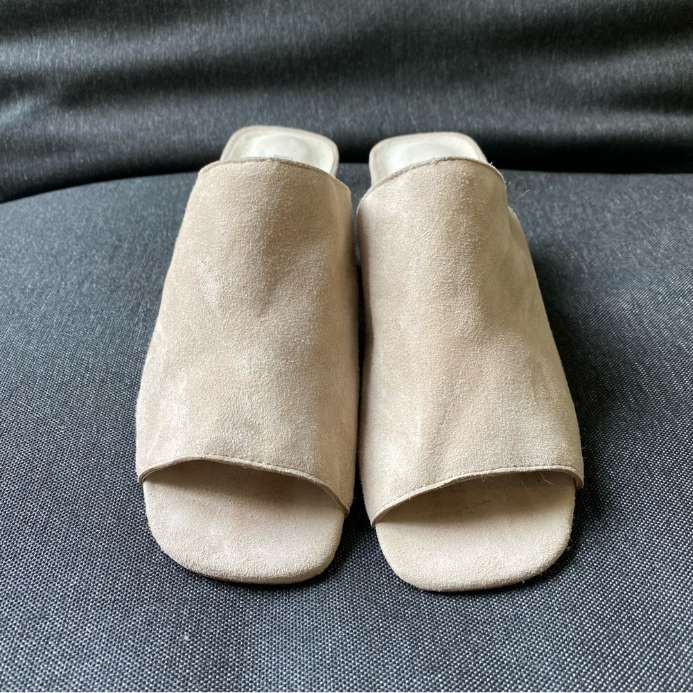 Jeffrey Campbell Perpetua Mules Sandals Tan Beige Leather Women’s Size 8 - Picture 2 of 8